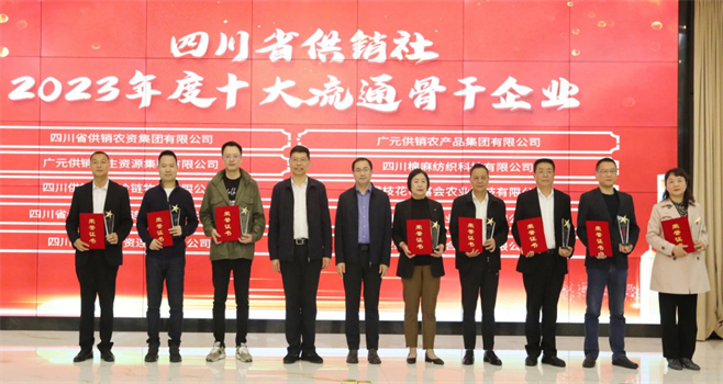 四川省棉麻集團(tuán)有限公司相關(guān)單位和個人榮獲四川省供銷社“2023年度十大流通骨干企業(yè)、最美供銷人”榮譽(yù)獎項(xiàng)