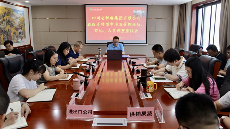 集團公司召開在改革轉(zhuǎn)型中涉及管理板塊、架構、人員調(diào)整座談會