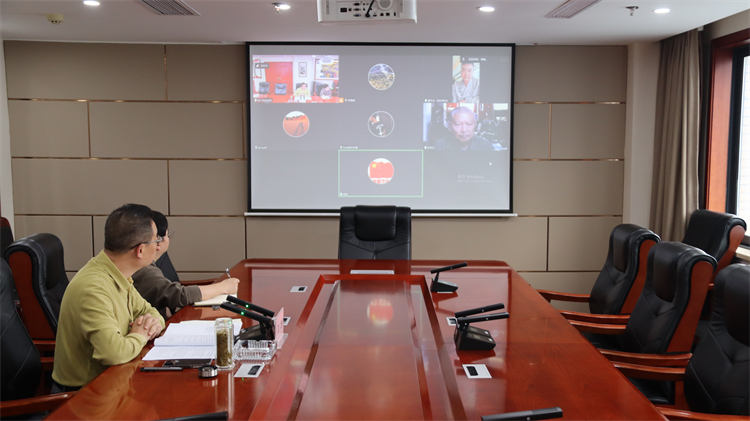 集團公司出席與上海向陽公益基金會、 供銷總社青島公司、國科凱信集團交流合作視頻會